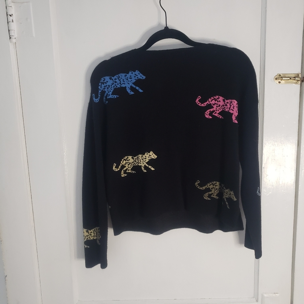Philosophy Black and Pink Crew Neck Sweater